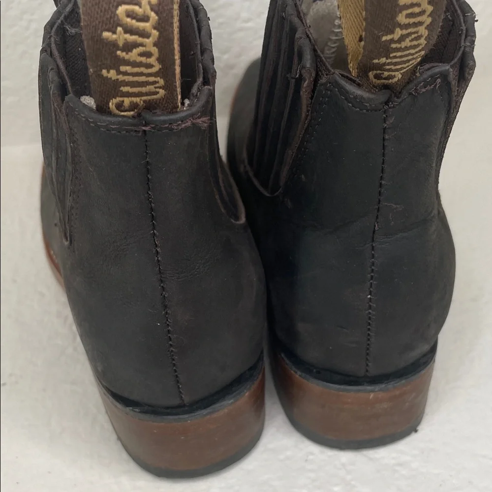 Wistom Western Brown Leather Kids Cowboy Boot 21 1/2 - Picture 5 of 8
